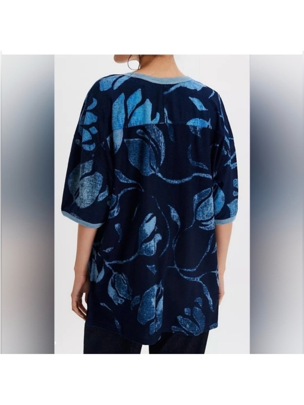 We The Free Thistle in Time Tunic Tee in Indigo Combo. Size small - Picture 2 of 7